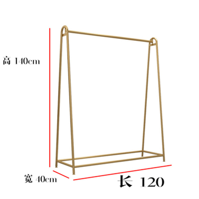 Steel Double Rod Hangrail Clothes Store Rack Floor Display Stand